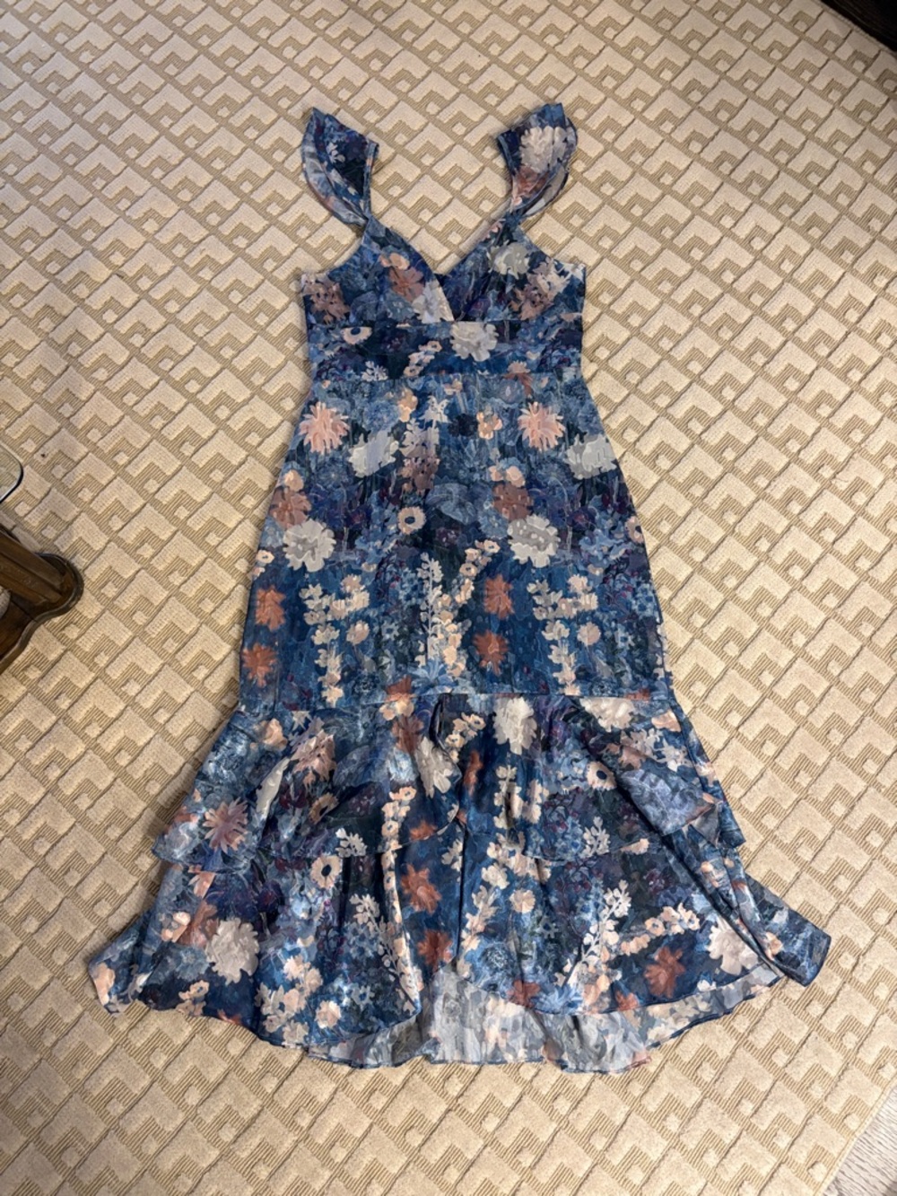 Hutch Blue and Pink Adjustable Strap Dress
